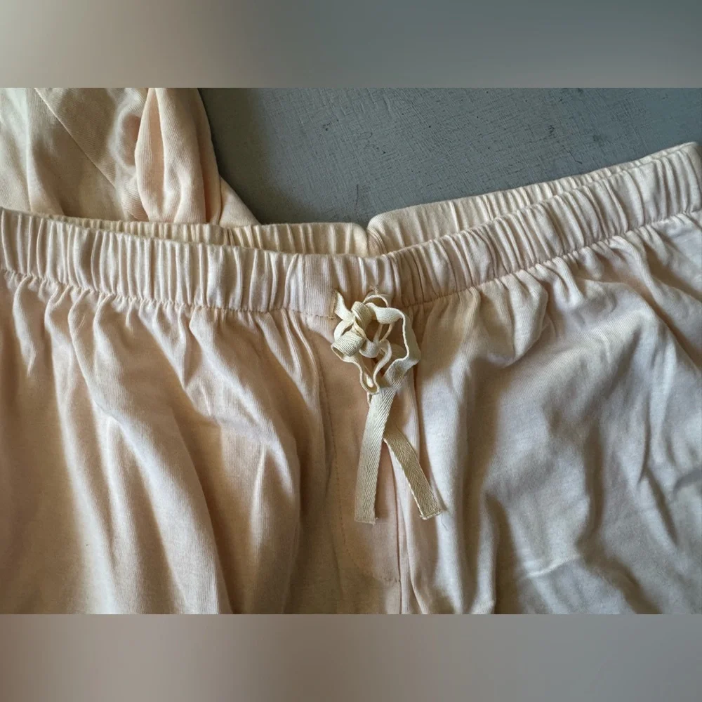 NWT Cuyana Pima Cotton Pyjama Set in Blush Peach